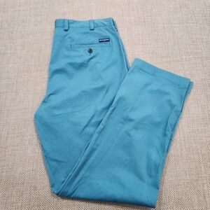 Brooks Brothers‎ Clark Chino Pants Mens 36x32 Blue Straight Leg Flat Front Golf